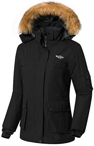 Wantdo Women's Warm Parka Mountain Ski Fleece Jacket Waterproof Windproof Winter Rain Coat Outdoors Anorak Ski Wantdo 