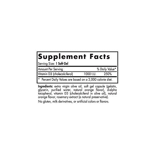 Nordic Naturals Pro Vitamin D3, 1000 IU Vitamin D3 Cholecalciferol, Helps Regulate Calcium Absorption for Stronger Bones and Supports Mood and Immune Health*, 120 Soft Gels Supplement Nordic Naturals 