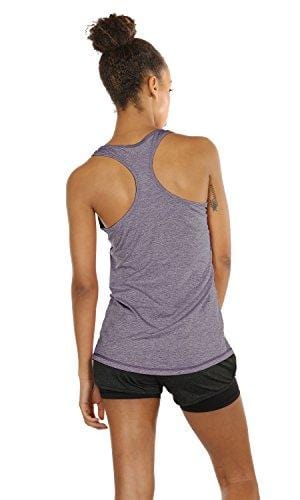 icyzone Workout Tank Tops for Women - Racerback Athletic Yoga Tops, Running Exercise Gym Shirts(Pack of 3)(M, Charcoal/Lavender/Peach) Apparel icyzone 