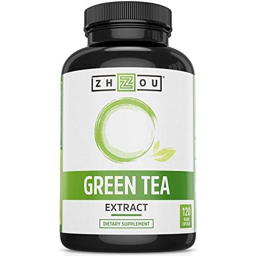 Green Tea Extract Supplement with EGCG for Healthy Weight Support- Metabolism, Energy and Healthy Heart Formula - Gentle Caffeine Source - Antioxidant & Free Radical Scavenger - 120 Veggie Capsules Supplement Zhou Nutrition 