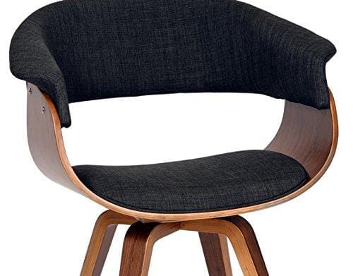 Armen Living Summer Chair in Charcoal Fabric and Walnut Wood Finish Furniture Armen Living 