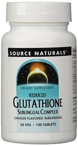 Source Naturals Reduced Glutathione Complex 50mg Orange Flavored Herbal Antioxidant Complex - 100 Lozenges Supplement Source Naturals 