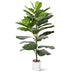 CROSOFMI Artificial Mini Fiddle Leaf Fig Tree 37 Inch Fake Ficus Lyrata Plant with 32 Leaves Faux Plants in White Pot for Indoor House Home Office Modern Decoration Perfect Housewarming Gift Home CROSOFMI 