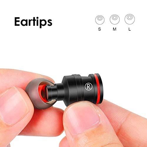 Earphones Bass in-Ear Earbuds Headphones with Microphone and Volume Control 3.9 Ft Black Electronics Seocode 