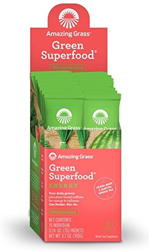Amazing Grass Green Superfood Energy Watermelon, 0.24 Ounce, Pack of 15 Supplement Amazing Grass 