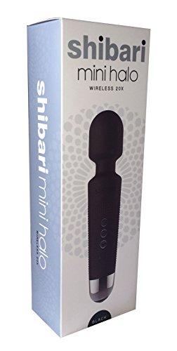 Shibari Mini Halo,"The Original" Compact Power Wand Massager, Wireless, 20x Multi-speed Vibrations (Black) Massager SHIBARI 