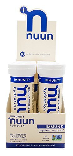 Nuun Immunity: Zinc, Turmeric, Elderberry, Ginger, Echinacea, and Electrolytes for an Anti-Inflammatory and Antioxidant Boost in Immune Support and Hydration, Blueberry Tangerine 8-Pack Supplement Nuun 