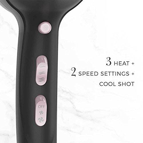 Remington Pro Hair Dryer with Pearl Ceramic Technology, Black/Pink, AC2015 Hair Dryer Remington 