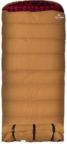 Teton Sports 104R Deer Hunter Sleeping Bag; Warm and Comfortable Sleeping Bag Great for Fishing, Hunting, and Camping; Great for When it’s Cold Outdoors; Brown, Right Zip Sleeping bag Teton Sports 