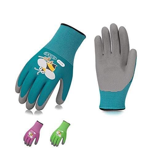 Vgo 3-Pairs Age 7-9 Kids Latex Gardening Gloves Work Gloves (XS, KID-RB6013) Home Improvement Vgo... 