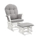 Windsor Glider and Ottoman, White with Gray Cushion Baby Product Angel Line 