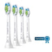 Philips Sonicare DiamondClean replacement toothbrush heads, HX6064/65, BrushSync technology, White 4-pk Brush Head Philips Sonicare 