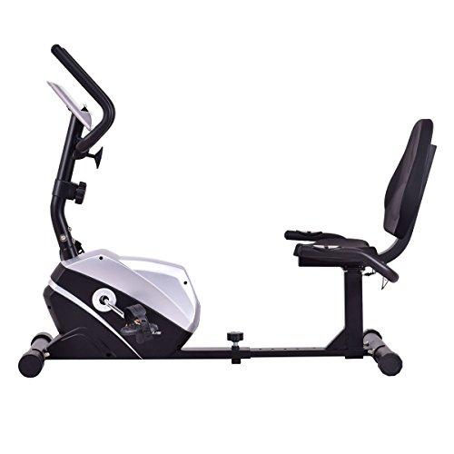Goplus Magnet Recumbent Bike Exercise Bike Stationary Bicycle Cardio Workout Fitness Bicycle Equipment Sport & Recreation Goplus 