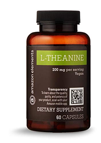 Amazon Elements L-Theanine, 200mg, 60 Capsules, 2 month supply Supplement Amazon Elements 