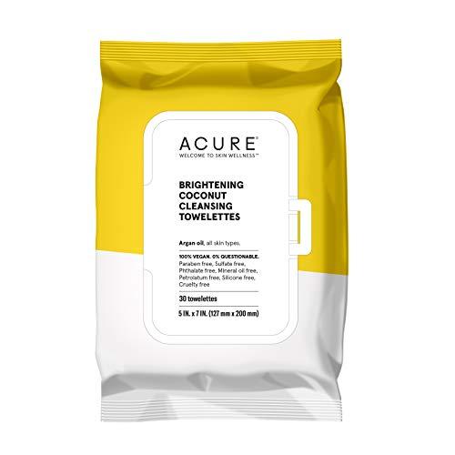 ACURE Brightening Coconut Towelettes, Single Pack (Packaging May Vary) Skin Care Acure 