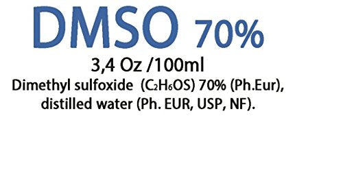 70% DMSO - Pharmaceutical grade, Dimethyl sulfoxide liquid (3.4 Oz - 100ml), High purity, Heiltropfen DMSO Liquid 70/30 Supplement Heiltropfen 
