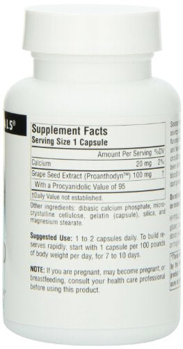 Source Naturals Proanthodyn Grape Seed Extract 100mg Antioxidant Protection - 120 Capsules Supplement Source Naturals 