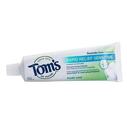 Tom's of Maine Rapid Relief Sensitive Natural Toothpaste Multi Pack, Fresh Mint, 2 Count Toothpaste Tom's of Maine 