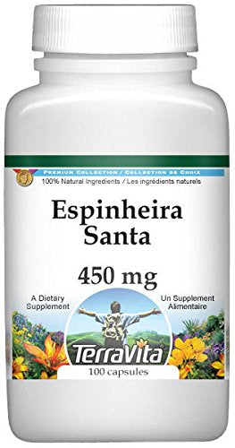 Espinheira Santa - 450 mg (100 Capsules, ZIN: 520047) Supplement TerraVita 