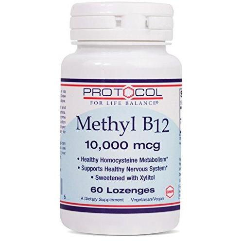 Protocol for Life Balance Methyl B12 10,000 Mcg Capsules, 60 Count Supplement Protocol For Life Balance 