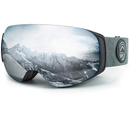 WildHorn Outfitters Roca Ski Goggles & Snowboard Goggles- Premium Snow Goggles for Men, Women and Kids. Features Quick Change Magnetic Lens System with Integrated Clip Lock. Ski WildHorn Outfitters 