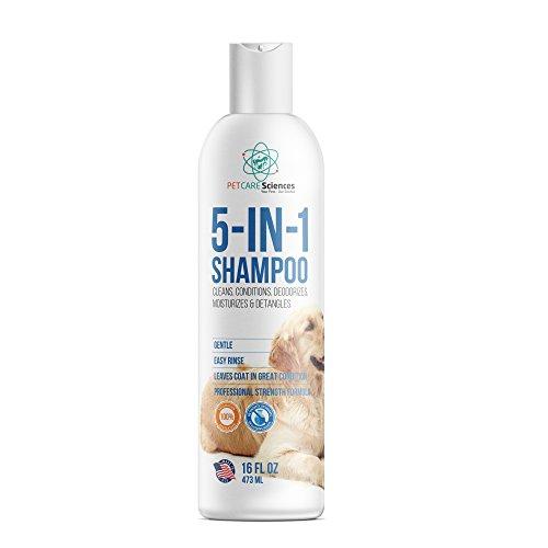 Dog/Puppy/Pet Shampoo - 96% Plant Content Naturally Derived Coconut Oil, Oatmeal, Aloe & Palm. 5 in 1 Cleaner, Conditioner, Detangler, Deodorizer and Moisturizer. Sensitive. Made in USA. 16OZ Animal Wellness PET CARE Sciences 