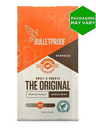 Bulletproof Coffee The Original - Premium Gourmet Medium Roast Organic Beans, Certified Clean Coffee, Upgraded Whole Bean (12 Ounces) Coffee Bulletproof 