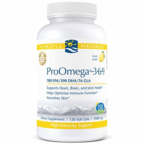 Nordic Naturals ProOmega-3.6.9 - Fish Oil, Borage Oil, Oleic Acid, 780 mg EPA, 390 mg DHA, 76 mg GLA, High-Intensity Support for Cardiovascular, Joint, Skin, and Immune Health*, 120 Soft Gels Supplement Nordic Naturals 