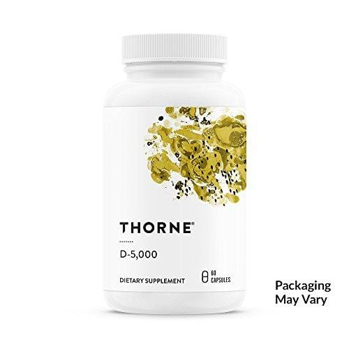 Thorne Research - Vitamin D-5000 - Vitamin D3 Supplement (5,000 IU) for Healthy Bones and Muscles- NSF Certified for Sport - 60 Capsules Supplement Thorne Research 