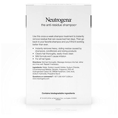 Neutrogena Anti-Residue Shampoo, Gentle Non-Irritating Clarifying Shampoo to Remove Hair Build-Up & Residue, 6 fl. oz Hair Care Neutrogena 