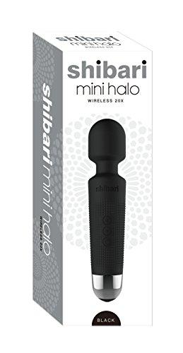 Shibari Mini Halo,"The Original" Compact Power Wand Massager, Wireless, 20x Multi-speed Vibrations (Black) Massager SHIBARI 
