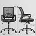Home Office Chair Ergonomic Desk Chair Mesh Computer Chair with Lumbar Support Armrest Executive Rolling Swivel Adjustable Mid Back Task Chair for Women Adults, Black Furniture BestOffice 