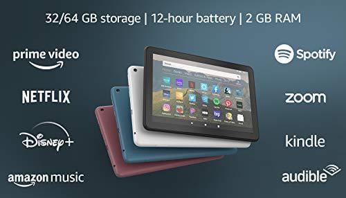 All-new Fire HD 8 tablet, 8" HD display, 32 GB, designed for portable entertainment, Black Digital Text 2 Amazon 