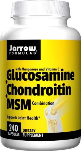 Jarrow Formulas Glucosamine and Chondroitin and MSM, Supports Joint Health, 240 Caps Supplement Jarrow 