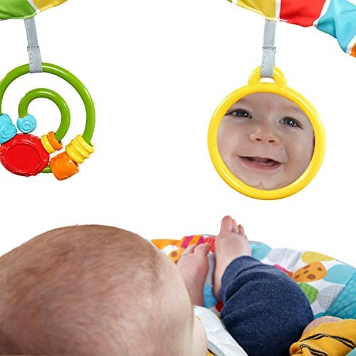 Bright Starts Sesame Street I Spot Elmo! 3-Point Harness Vibrating Baby Bouncer with bar Baby Product Bright Starts 