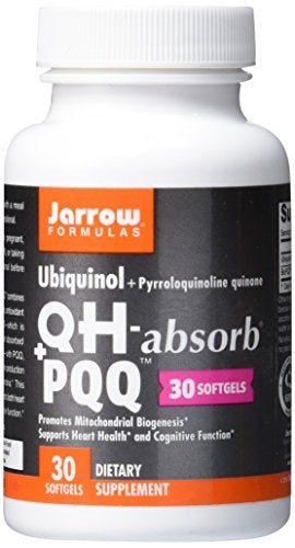 Jarrow Formulas Ubiquinol Plus Pyrroloquinoline Quinone, Supports Heart Health and Cognitive Function, 30 Softgels Supplement Jarrow 