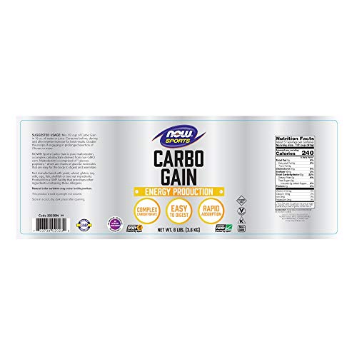 NOW Sports Carbo Gain Powder, 8-Pound Supplement Now Sports 