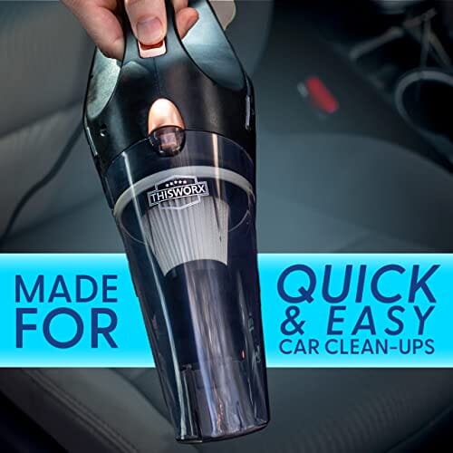 ThisWorx Car Vacuum Cleaner - Car Accessories - Small 12V High