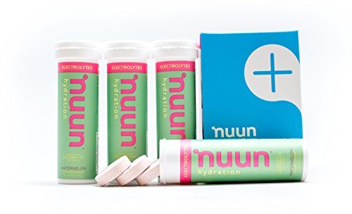 Nuun Hydration: Electrolyte Drink Tablets, Watermelon, Box of 4 Tubes (40 servings), to Recover Essential Electrolytes Lost Through Sweat Supplement Nuun 