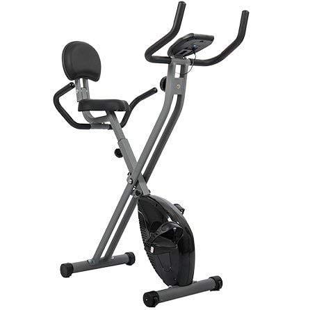 AuWit Magenetic Exercise Bike w/Multi Level Tension Control Adjustable Resistance LCD Screen Easy Storage Fitness Machine (Black) Sports AuWit 