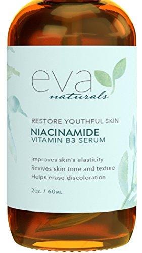 Vitamin B3 5% Niacinamide Serum by Eva Naturals (2 oz) - Niacinamide Benefits Skin with Incredible Anti-Aging and Reduces Appearance of Wrinkles, Acne and Discoloration - With Hyaluronic Acid and Aloe Skin Care Eva Naturals 