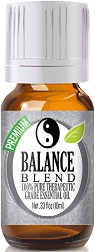 Balance Essential Oil Blend 100% Pure, Best Therapeutic Grade - 10ml - Ho Wood, Frankincense, Lemon, Camphor, German Chamomile, Ravensara Healing Solutions 