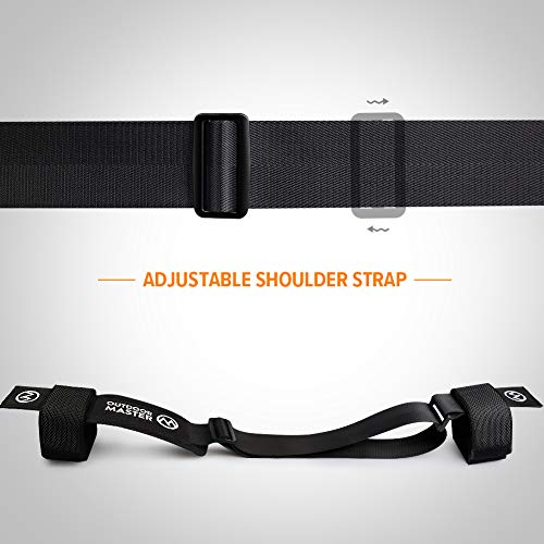 OutdoorMaster Ski Strap - Ski Shoulder Sling Carrier with Secure Attachment, Extra Wide Strap with Shoulder Pad for Superior Comfort - for Men, Women and Kids Ski OutdoorMaster 