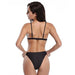 SHEKINI Women's Triangle Bikini Bathing Suits (Large/(US 12-14), Black) Women's Swimwear SHEKINI 
