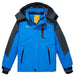 Wantdo Boy's Hooded Ski Fleece Jacket Windproof Raincoats Windbreaker Blue 8 Ski Wantdo 