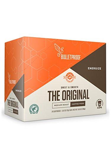 Bulletproof The Original Coffee Pods - Premium Medium Roast Organic Beans, Single-Serve K Cups, Works With Keurig 2.0 (24 Count) Supplement Bulletproof 