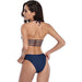 SHEKINI Womens Bikini Padded Cutout Strappy Halter Swimsuits Two Piece Bathing Suits (Medium/(US 8-10), Malibu Blue) Women's Swimwear SHEKINI 
