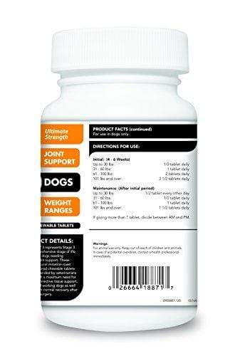 VetriScience Laboratories GlycoFlex 3 Hip and Joint Support for Dogs, 120 Chewable Tablets Animal Wellness VetriScience Laboratories 