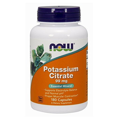 NOW Potassium Citrate,180 Capsules Supplement NOW Foods 