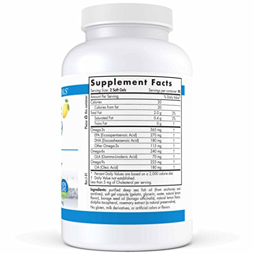 Nordic Naturals Proefa 1000 Mg Soft-gels, Lemon Flavor, 180 Count Supplement Nordic Naturals 